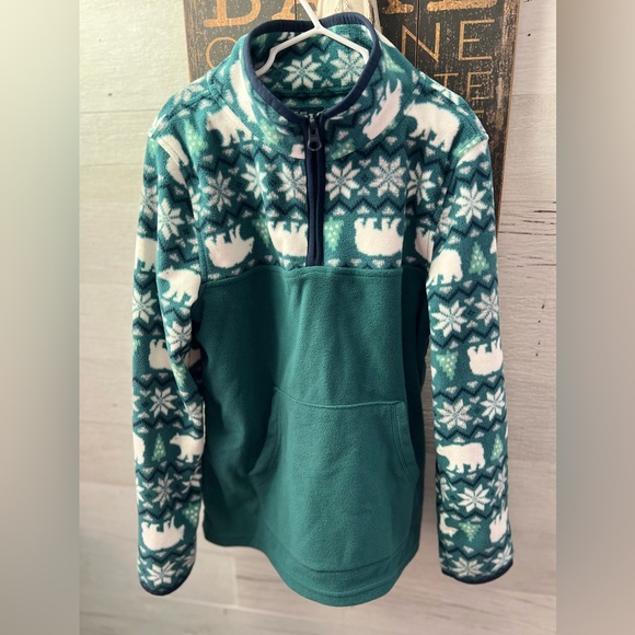 OSHKOSH B'GOSH FLEECE 3/4 ZIP JACKET Fair Isle - Picture 1 of 4